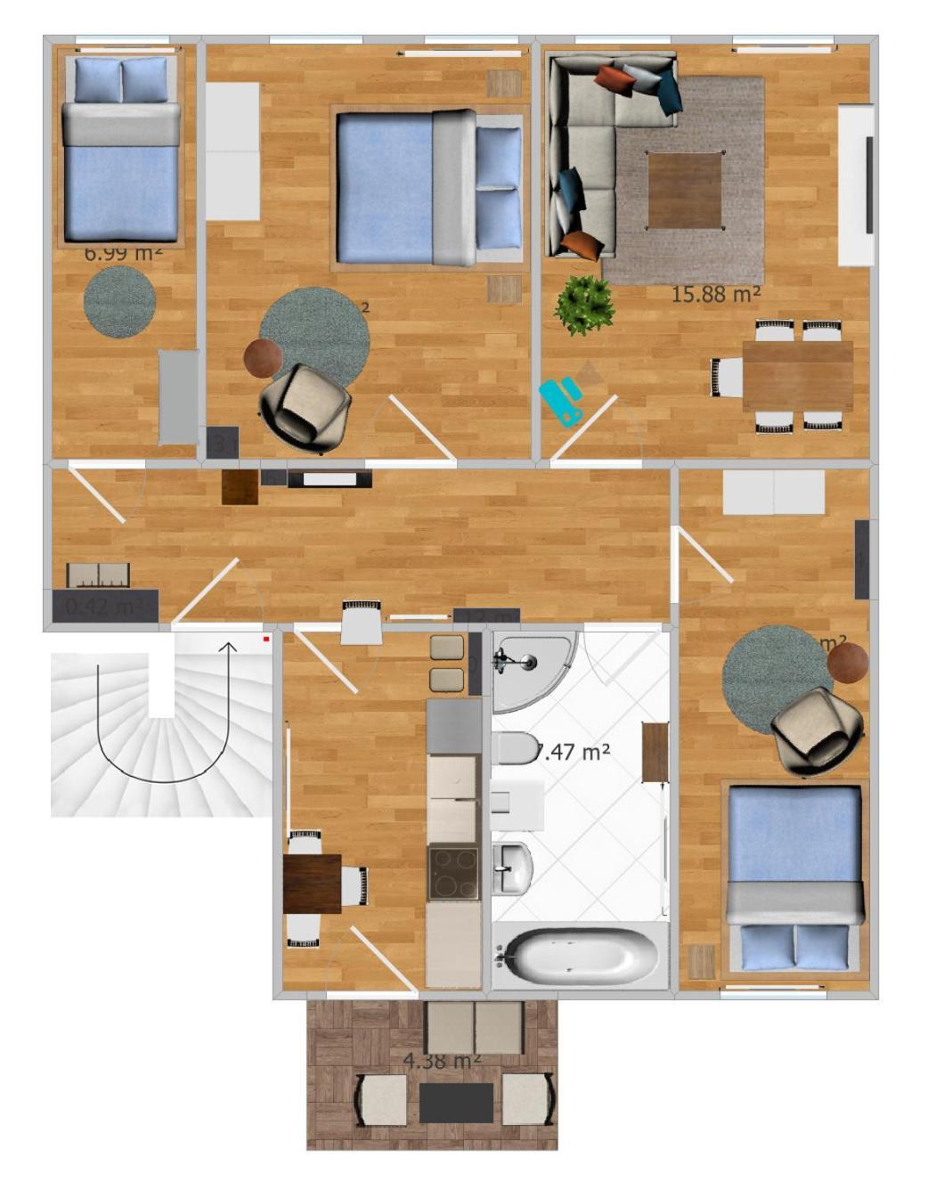 Ferienwohnung Fuer 8 Mit Balkon Erfurt Dış mekan fotoğraf